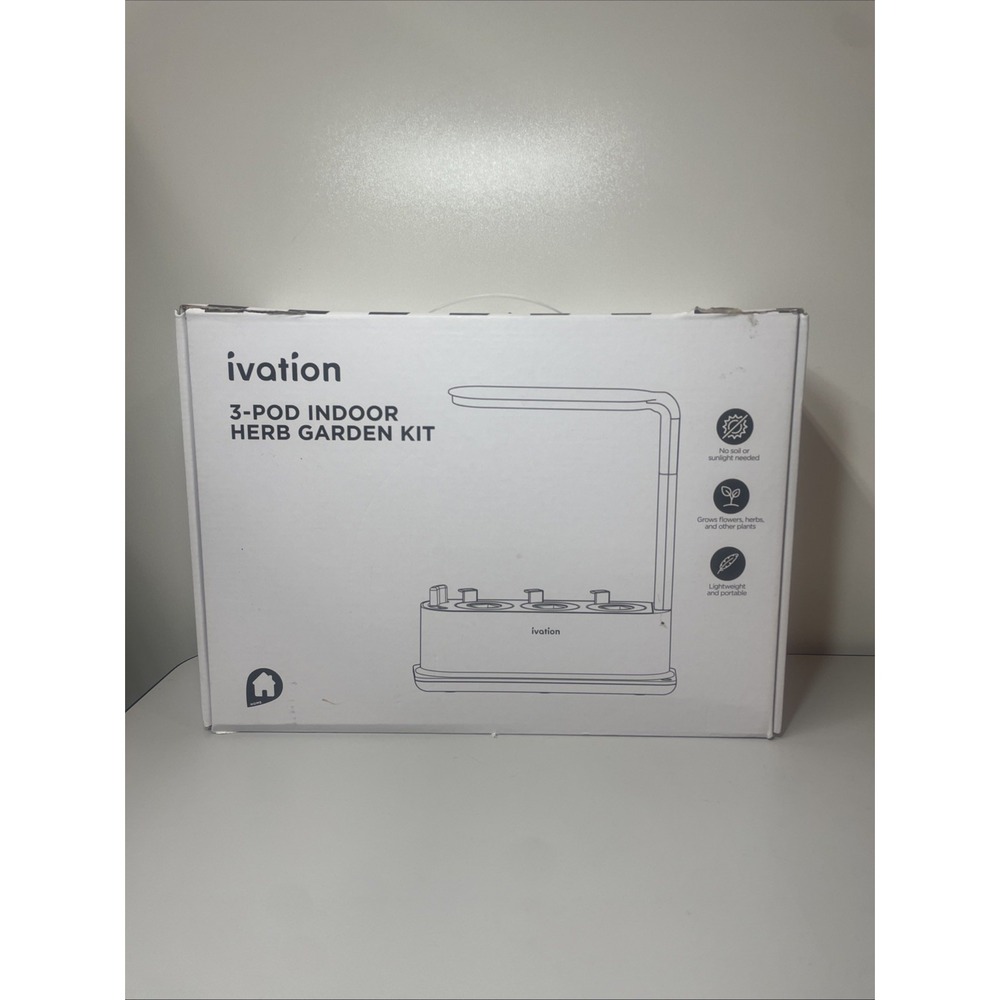 Ivation 3-Pod Indoor Hydroponics Growing System Kit w/‎ LED Grow Light